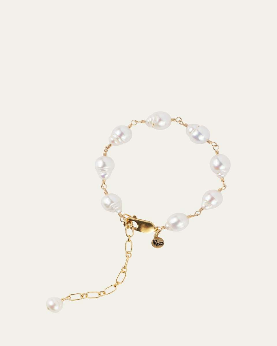 14k Gold Fill Dandelion Bracelet With Pearls